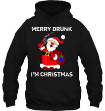 Load image into Gallery viewer, Merry Drunk I’m Christmas Christmas Funny T-Shirt, Ladies T-Shirt,  Sweatshirt, Hoodie 2D
