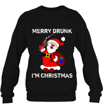 Load image into Gallery viewer, Merry Drunk I’m Christmas Christmas Funny T-Shirt, Ladies T-Shirt,  Sweatshirt, Hoodie 2D
