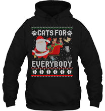 Load image into Gallery viewer, Cats For Everybody Christmas Cute Cat Lover Ugly T-Shirt, Ladies T-Shirt,  Sweatshirt, Hoodie 2D

