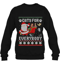 Load image into Gallery viewer, Cats For Everybody Christmas Cute Cat Lover Ugly T-Shirt, Ladies T-Shirt,  Sweatshirt, Hoodie 2D
