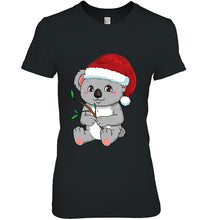 Load image into Gallery viewer, Koala Cute Koala Bear In Christmas Hat T-Shirt, Ladies T-Shirt,  Sweatshirt, Hoodie 2D
