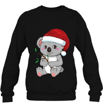 Load image into Gallery viewer, Koala Cute Koala Bear In Christmas Hat T-Shirt, Ladies T-Shirt,  Sweatshirt, Hoodie 2D
