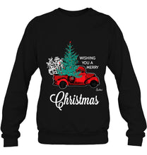 Load image into Gallery viewer, Mens Women’s Christmas Tshirt – Merry Christmas Tree Truck T-Shirt, Ladies T-Shirt, LongSleeve, Sweatshirt, Hoodie 2D
