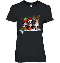 Load image into Gallery viewer, Bernese Mountain Dog Christmas Cute T-Shirt, Ladies T-Shirt,  Sweatshirt, Hoodie 2D
