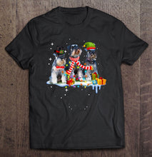 Load image into Gallery viewer, Cute Miniature Schnauzer Christmas Dog T-Shirt, Ladies T-Shirt,  Sweatshirt, Hoodie 2D
