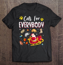 Load image into Gallery viewer, Cats For Everybody Christmas Cute Cat Lover T-Shirt, Ladies T-Shirt,  Sweatshirt, Hoodie 2D
