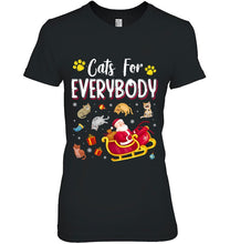 Load image into Gallery viewer, Cats For Everybody Christmas Cute Cat Lover T-Shirt, Ladies T-Shirt,  Sweatshirt, Hoodie 2D
