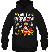 Load image into Gallery viewer, Cats For Everybody Christmas Cute Cat Lover T-Shirt, Ladies T-Shirt,  Sweatshirt, Hoodie 2D
