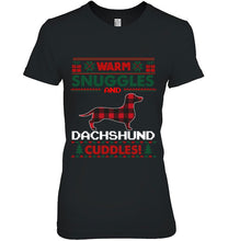 Load image into Gallery viewer, Dachshund Dog Christmas Pajama Shirt Ugly Christmas T-Shirt, Ladies T-Shirt, LongSleeve, Sweatshirt, Hoodie 2D
