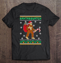 Load image into Gallery viewer, Believe Santa Christmas Funny Squatch Sasquatch Santasquatch T-Shirt, Ladies T-Shirt,  Sweatshirt, Hoodie 2D
