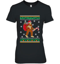Load image into Gallery viewer, Believe Santa Christmas Funny Squatch Sasquatch Santasquatch T-Shirt, Ladies T-Shirt,  Sweatshirt, Hoodie 2D
