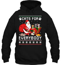 Load image into Gallery viewer, Cats For Everybody Christmas Cute Cat Lover Ugly Sweater T-Shirt, Ladies T-Shirt,  Sweatshirt, Hoodie 2D
