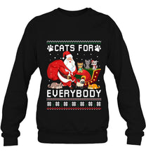Load image into Gallery viewer, Cats For Everybody Christmas Cute Cat Lover Ugly Sweater T-Shirt, Ladies T-Shirt,  Sweatshirt, Hoodie 2D
