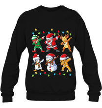 Load image into Gallery viewer, Dabbing Santa Elf Friends Christmas Kids Boys Men Xmas T-Shirt, Ladies T-Shirt,  Sweatshirt, Hoodie 2D
