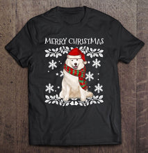 Load image into Gallery viewer, Merry Christmas Ornament Samoyed Xmas Santa T-Shirt, Ladies T-Shirt,  Sweatshirt, Hoodie 2D
