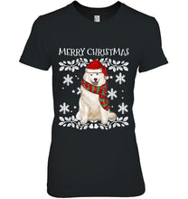 Load image into Gallery viewer, Merry Christmas Ornament Samoyed Xmas Santa T-Shirt, Ladies T-Shirt,  Sweatshirt, Hoodie 2D
