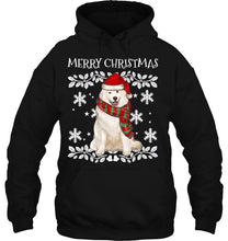 Load image into Gallery viewer, Merry Christmas Ornament Samoyed Xmas Santa T-Shirt, Ladies T-Shirt,  Sweatshirt, Hoodie 2D
