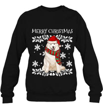 Load image into Gallery viewer, Merry Christmas Ornament Samoyed Xmas Santa T-Shirt, Ladies T-Shirt,  Sweatshirt, Hoodie 2D
