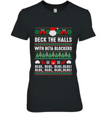 Load image into Gallery viewer, Deck The Halls Beta Blockers Nurse Christmas Ugly Sweater T-Shirt, Ladies T-Shirt,  Sweatshirt, Hoodie 2D
