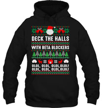 Load image into Gallery viewer, Deck The Halls Beta Blockers Nurse Christmas Ugly Sweater T-Shirt, Ladies T-Shirt,  Sweatshirt, Hoodie 2D
