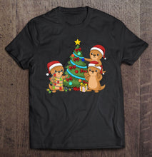 Load image into Gallery viewer, Christmas Tree Otter T-Shirt, Ladies T-Shirt, LongSleeve, Sweatshirt, Hoodie 2D
