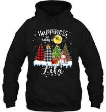 Load image into Gallery viewer, Happiness Is Being A Lita Christmas Tree Leopard Plaid T-Shirt, Ladies T-Shirt,  Sweatshirt, Hoodie 2D
