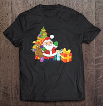 Load image into Gallery viewer, Kids Christmas Tree Santa Claus T-Shirt, Ladies T-Shirt, LongSleeve, Sweatshirt, Hoodie 2D
