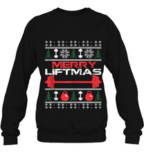 Load image into Gallery viewer, Merry Liftmas Ugly Christmas T-Shirt, Ladies T-Shirt,  Sweatshirt, Hoodie 2D
