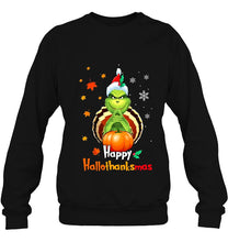 Load image into Gallery viewer, Happy Hallothanksmas The Grinch Version T-Shirt, Ladies T-Shirt,  Sweatshirt, Hoodie 2D
