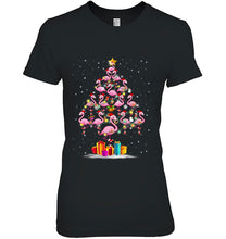 Load image into Gallery viewer, Funny Christmas Tree Flamingo Hat Santa Best Xmas T-Shirt, Ladies T-Shirt,  Sweatshirt, Hoodie 2D
