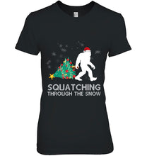 Load image into Gallery viewer, Funny Sasquatch Christmas Gift Squatching Bigfoot Xmas T-Shirt, Ladies T-Shirt,  Sweatshirt, Hoodie 2D

