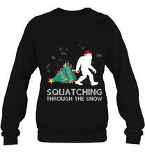 Load image into Gallery viewer, Funny Sasquatch Christmas Gift Squatching Bigfoot Xmas T-Shirt, Ladies T-Shirt,  Sweatshirt, Hoodie 2D
