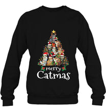 Load image into Gallery viewer, Merry Catmas Xmas Funny Cat Christmas T-Shirt, Ladies T-Shirt,  Sweatshirt, Hoodie 2D
