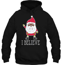 Load image into Gallery viewer, African-American Santa Claus I Believe Christmas Holiday T-Shirt, Ladies T-Shirt,  Sweatshirt, Hoodie 2D
