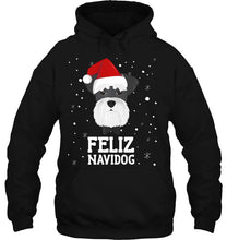 Load image into Gallery viewer, Christmas Dog – Feliz Navidog Schnauzer T-Shirt, Ladies T-Shirt,  Sweatshirt, Hoodie 2D

