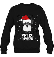 Load image into Gallery viewer, Christmas Dog – Feliz Navidog Schnauzer T-Shirt, Ladies T-Shirt,  Sweatshirt, Hoodie 2D
