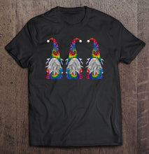 Load image into Gallery viewer, Cute Three Nordic Gnomes In Tie Dye Costume Christmas Gift T-Shirt, Ladies T-Shirt,  Sweatshirt, Hoodie 2D
