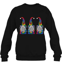 Load image into Gallery viewer, Cute Three Nordic Gnomes In Tie Dye Costume Christmas Gift T-Shirt, Ladies T-Shirt,  Sweatshirt, Hoodie 2D
