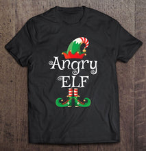 Load image into Gallery viewer, Angry Elf Shirt Gift Funny Costume Matching Christmas T-Shirt, Ladies T-Shirt, LongSleeve, Sweatshirt, Hoodie 2D
