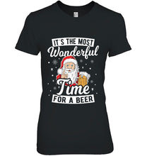 Load image into Gallery viewer, It’s The Most Wonderful Time For A Beer Santa Drinking Gift T-Shirt, Ladies T-Shirt,  Sweatshirt, Hoodie 2D
