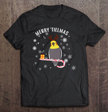 Load image into Gallery viewer, Merry Tielmas Funny Cockatiel Christmas Holiday Bird Pullover T-Shirt, Ladies T-Shirt,  Sweatshirt, Hoodie 2D
