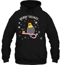 Load image into Gallery viewer, Merry Tielmas Funny Cockatiel Christmas Holiday Bird Pullover T-Shirt, Ladies T-Shirt,  Sweatshirt, Hoodie 2D

