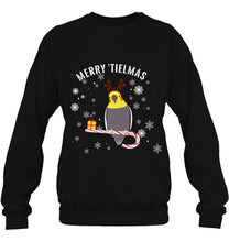 Load image into Gallery viewer, Merry Tielmas Funny Cockatiel Christmas Holiday Bird Pullover T-Shirt, Ladies T-Shirt,  Sweatshirt, Hoodie 2D
