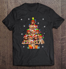 Load image into Gallery viewer, Cavapoo Christmas Tree Funny Santa Cavoodle Dog Xmas T-Shirt, Ladies T-Shirt,  Sweatshirt, Hoodie 2D
