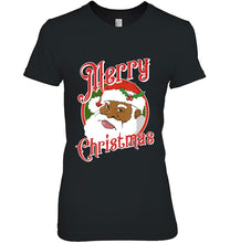 Load image into Gallery viewer, Black Merry Christmas Santa Claus T-Shirt, Ladies T-Shirt, LongSleeve, Sweatshirt, Hoodie 2D
