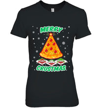 Load image into Gallery viewer, Funny Pizza Shirt Merry Crustmas Christmas Pizza T-Shirt, Ladies T-Shirt,  Sweatshirt, Hoodie 2D
