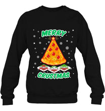 Load image into Gallery viewer, Funny Pizza Shirt Merry Crustmas Christmas Pizza T-Shirt, Ladies T-Shirt,  Sweatshirt, Hoodie 2D
