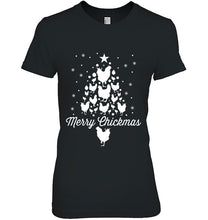 Load image into Gallery viewer, Merry Chickmas Christmas Chicken Tree Funny Poultry Gift T-Shirt, Ladies T-Shirt,  Sweatshirt, Hoodie 2D
