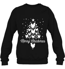 Load image into Gallery viewer, Merry Chickmas Christmas Chicken Tree Funny Poultry Gift T-Shirt, Ladies T-Shirt,  Sweatshirt, Hoodie 2D
