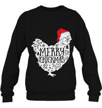 Load image into Gallery viewer, Chicken Christmas Merry Chickmas Santa Claus T-Shirt, Ladies T-Shirt, LongSleeve, Sweatshirt, Hoodie 2D
